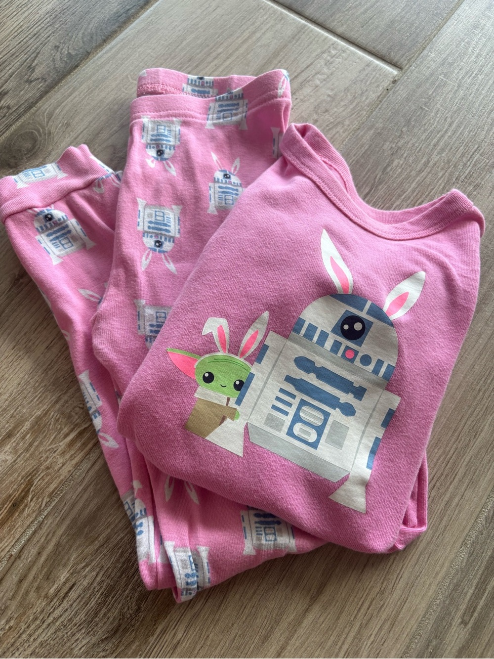 GAP Pink Star Droid & Baby Yoda Pajama Set size 5